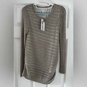 NWT Gold Shimmer Amelie Pullover Sweater Long Sleeve Size 00 (US Size 2)